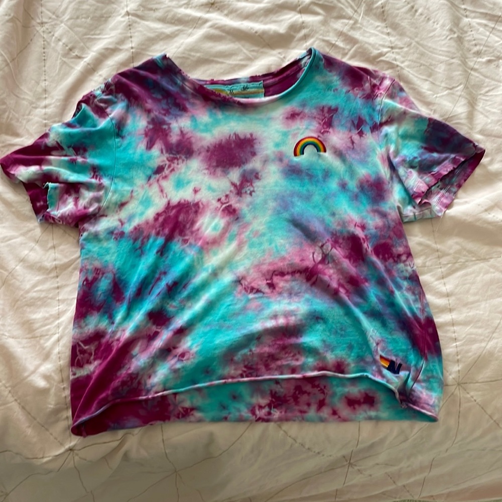 Aviator Nation women’s crop t-shirt - size M - tie dyed - gently used